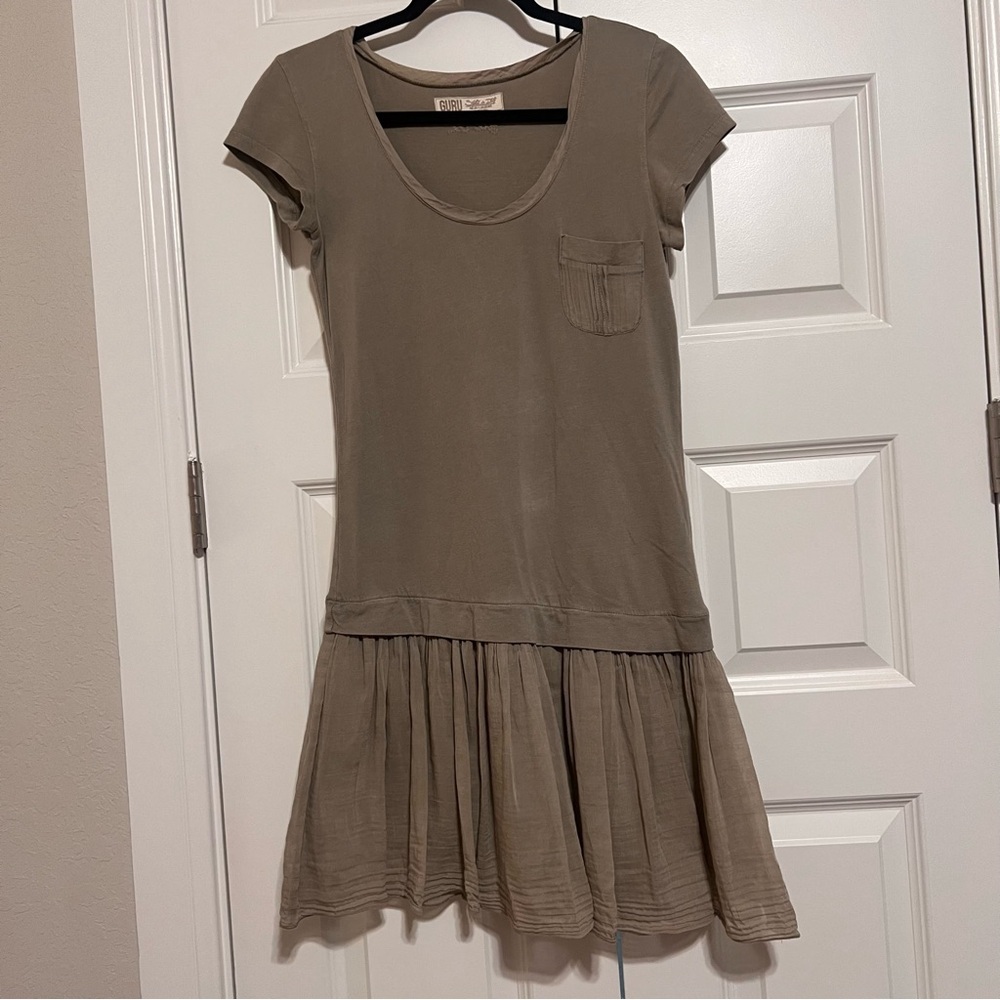 Italian Cotton Blend Khaki Midi